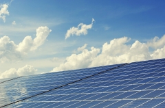 Solar panels and sky