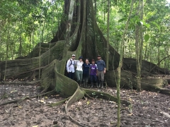 Local tour guides and interpreters with Samantha in the Colombian Amazon