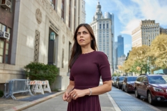 Lucia Falcon Palomar MATI '17 on street in New York