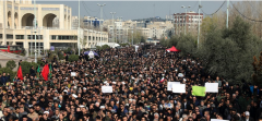 Iran-backed militia supporters demonstrate over the U.S. airstrike in Iraq