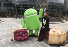 Certified court interpreter, Jessie Liu, outside the Google campus.