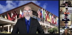 Screenshot Fernando De Paolis at Virtual Winter Commencement 