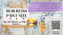 Flyer for paint night at Munras Housing