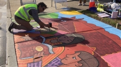 sidewalk mural