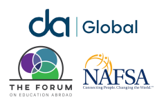 IEM Certificate logos: The Forum, NAFSA, DA Global
