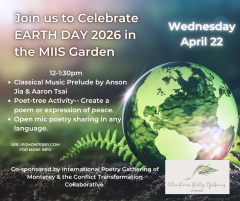 Picture of a globe with greenery.