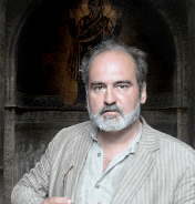 Alexei Lidov with Byzantine mosaic in the background
