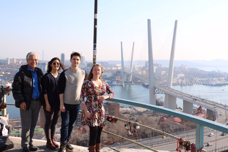 Students and Professor Akaha in Vladivostok