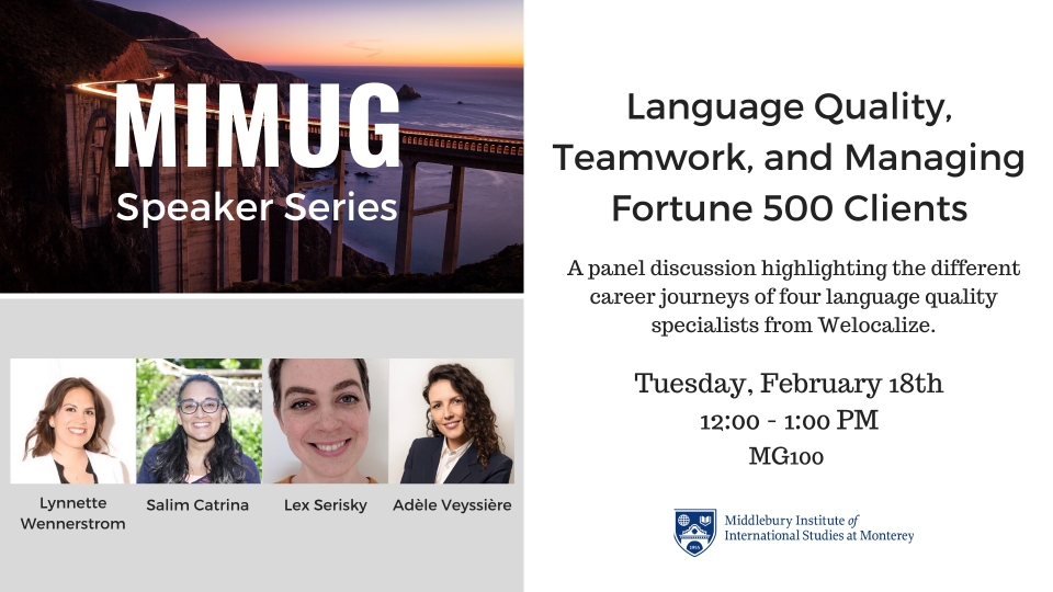 MIMUG - Language Quality, Teamwork, and Managing Fortune 500 Clients
