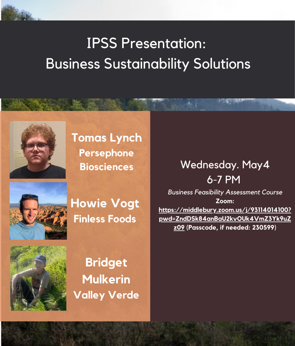 IPSS Presentation: Business Sustainability Solutions