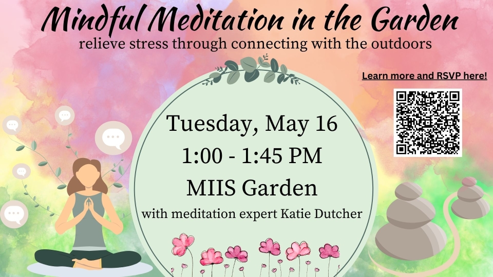 Flyer for Mindful Exploration in the Garden