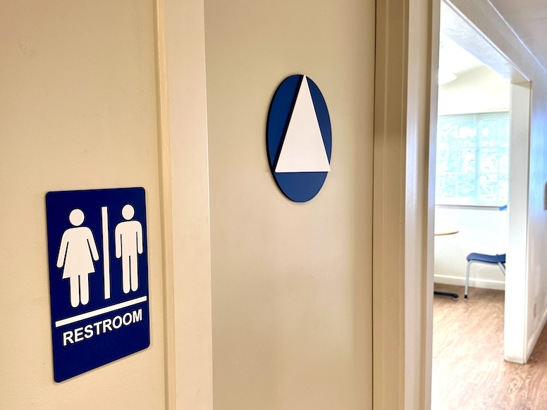 Gender inclusive restroom on the Middlebury Institute campus