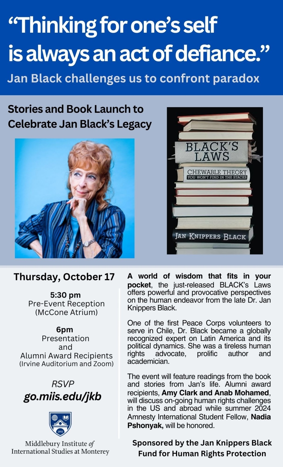 Jan Black Book Launch
