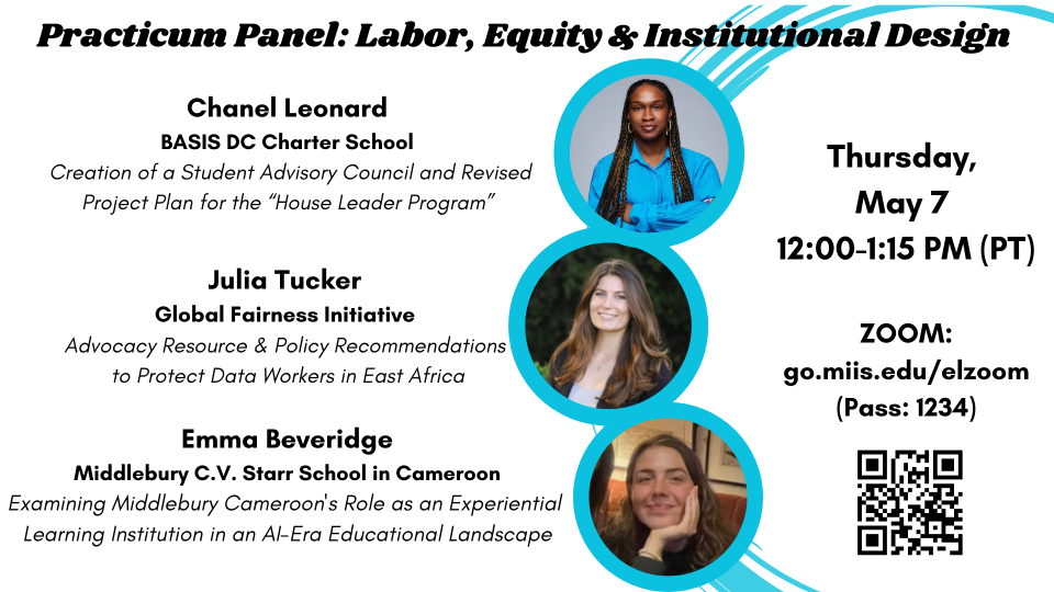  Practicum Panel: Labor, Equity & Institutional Design