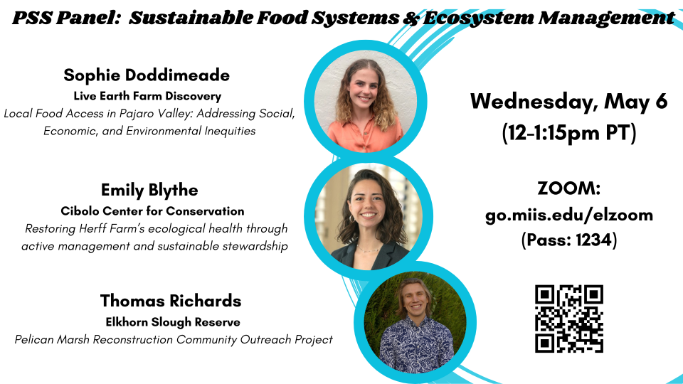  PSS Panel:  Sustainable Food Systems & Ecosystem Management