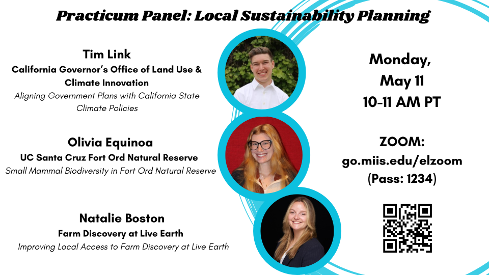  Practicum Panel: Local Sustainability Planning
