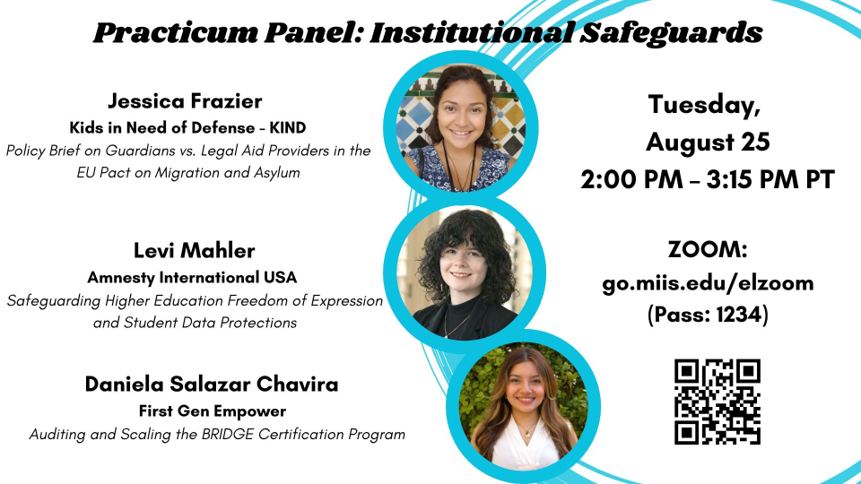 Summer Practicum Panelists August 25
