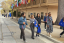 Student guide leads a campus tour during Preview Day