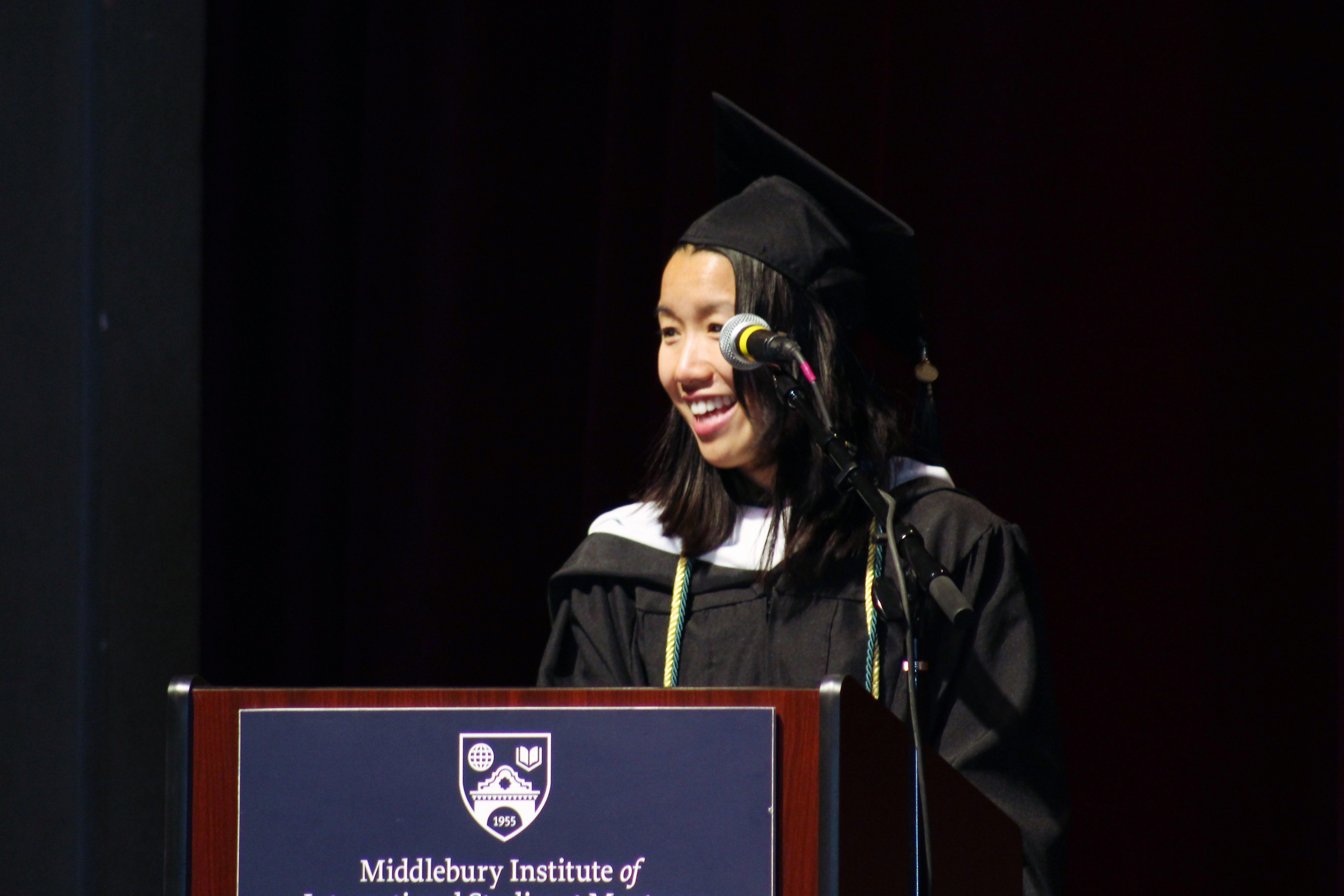 Student speaker Amy Nguyen