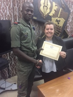 Michala with certificate