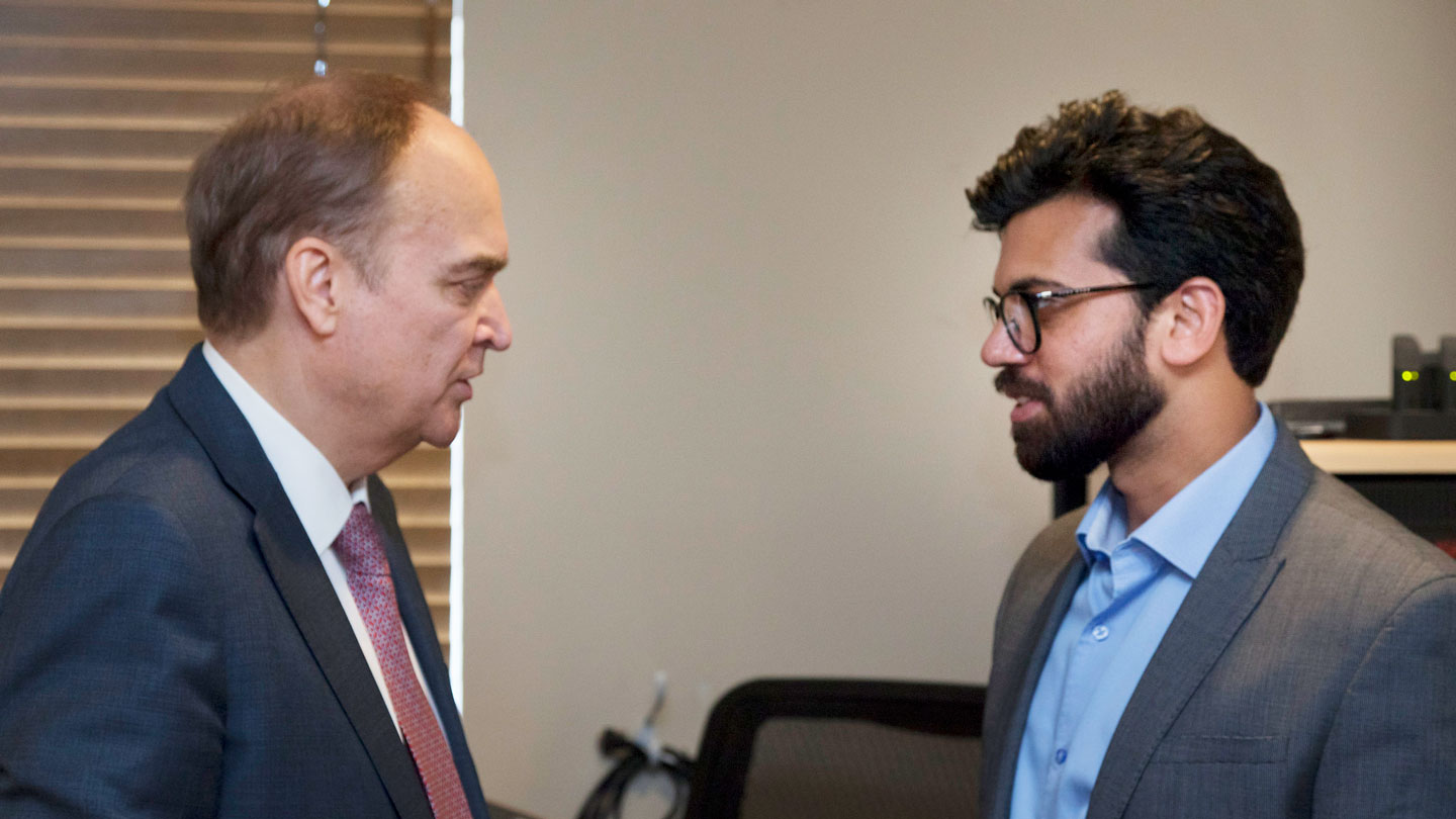 In conversation with the Russian ambassador