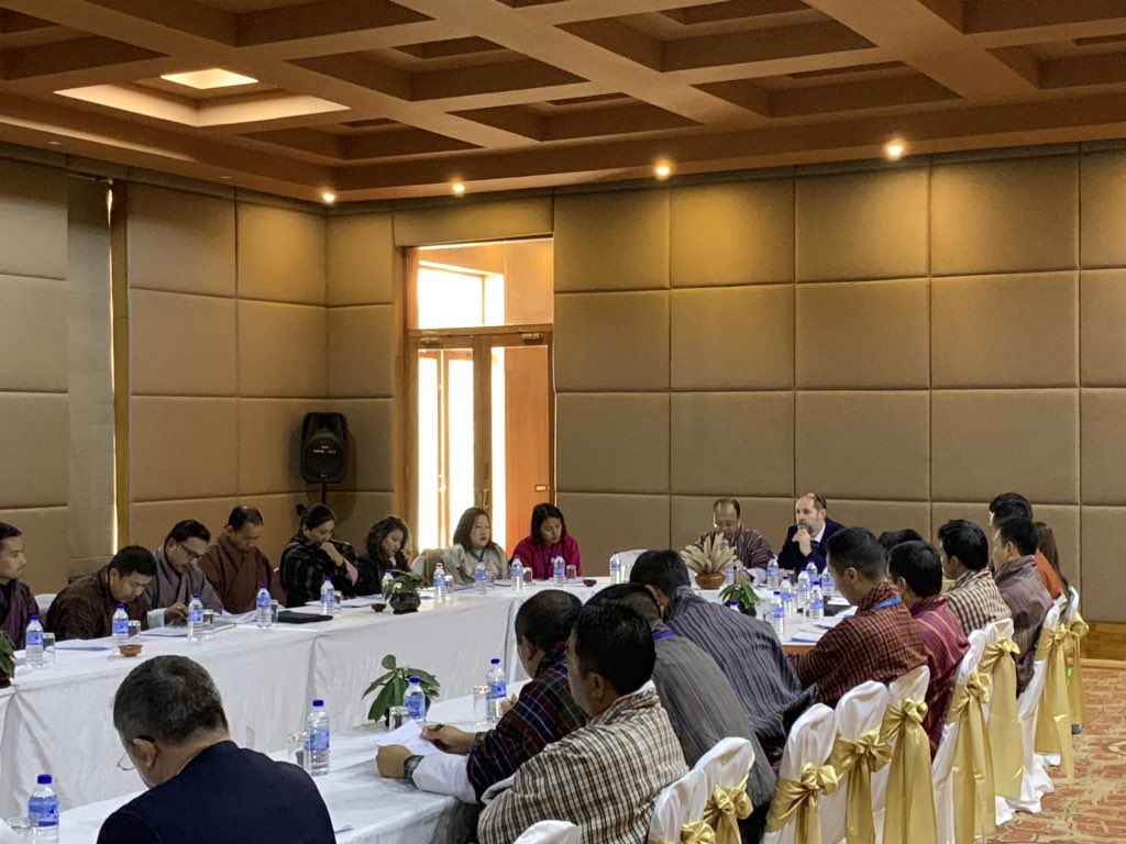 Bhutan UNODC hosted workshop featuring different officials. 