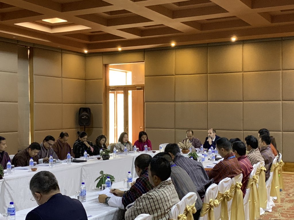 Bhutan UNODC hosted workshop featuring different officials.