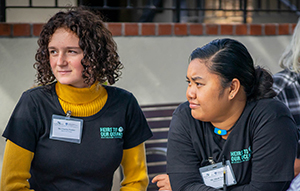 Heirs to Our Ocean youth activists-- Charley Peebler (left) and Aliyah Tadao (right)