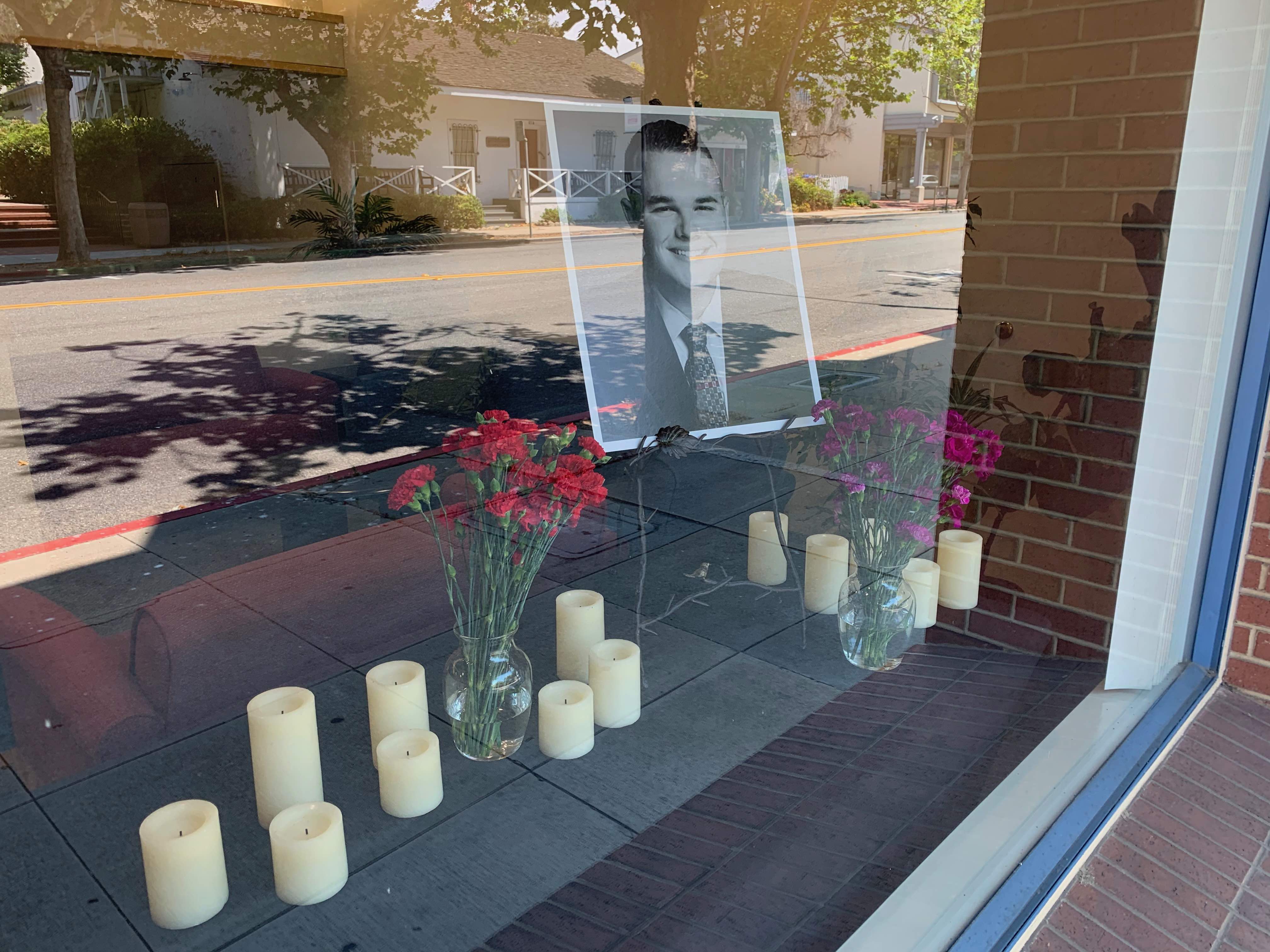 Another photo of the memorial to Mike Donnelly.