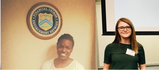 Devon Blount NPTS'14 and Kiera Welch NPTS'21FinCEN participants