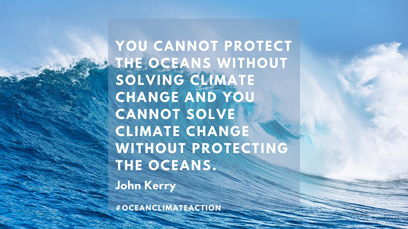 You cannot protect the oceans without solving climate change, and you cannot solve climate change without protecting the oceans--John Kerry