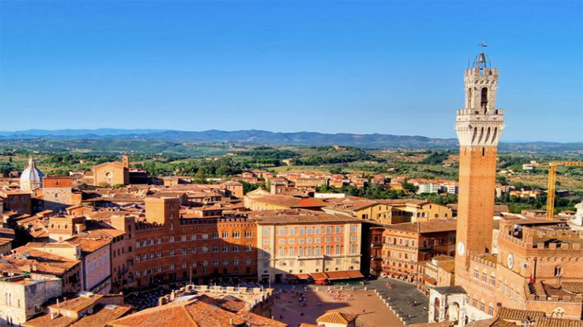 Tuscany town skyline