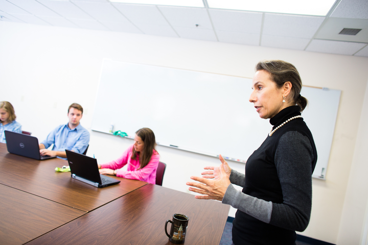 Professor Moyara Ruehsen Teaching