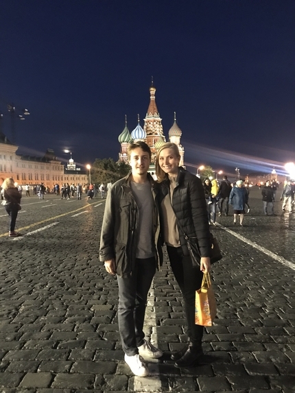 Lennox Atkinson and Annelise Plooster in the Red Square