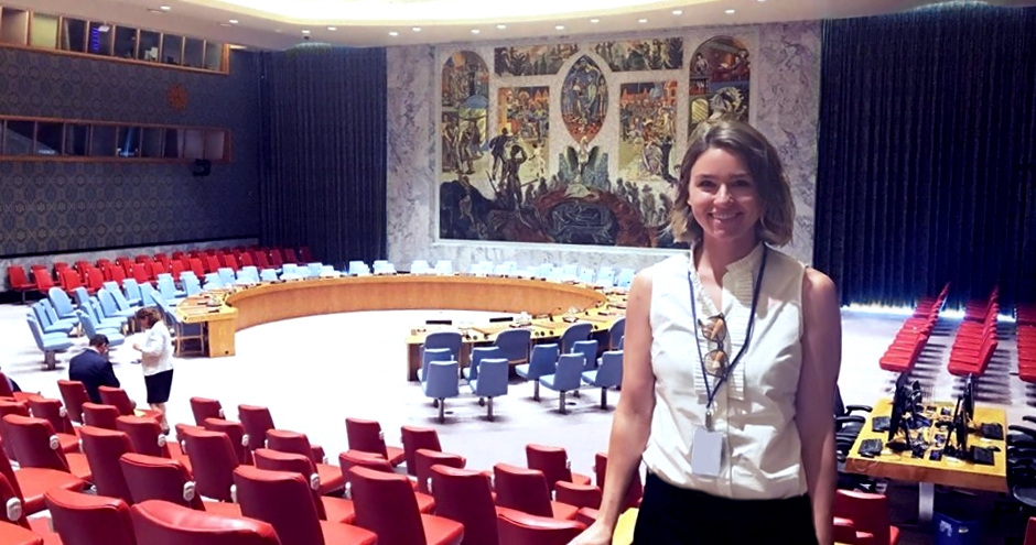 Amy Mendenhall at the UN