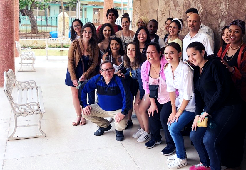 Group photo with Professor George Henson in Cuba