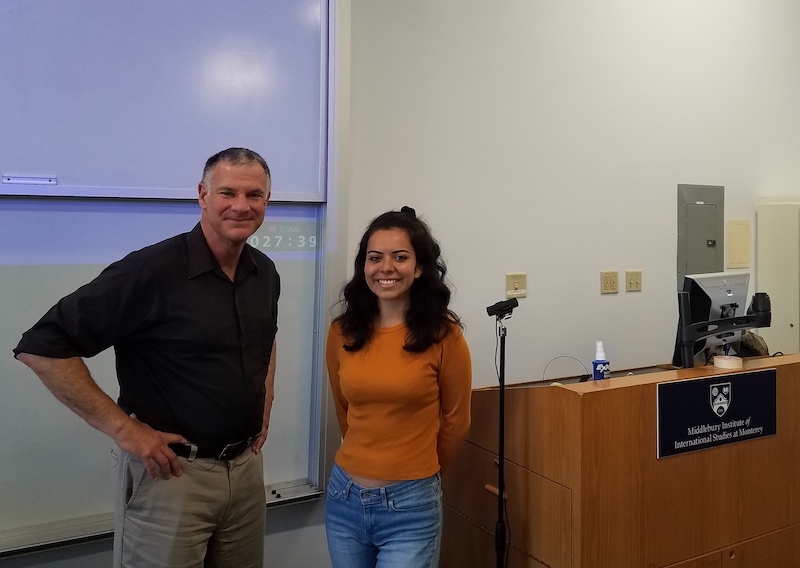 Dr. Jonathan Lipow and MIRA President Elizabeth Motolinia MAIPD ‘20 