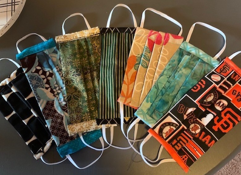 Facemasks created by Naomi Braswell
