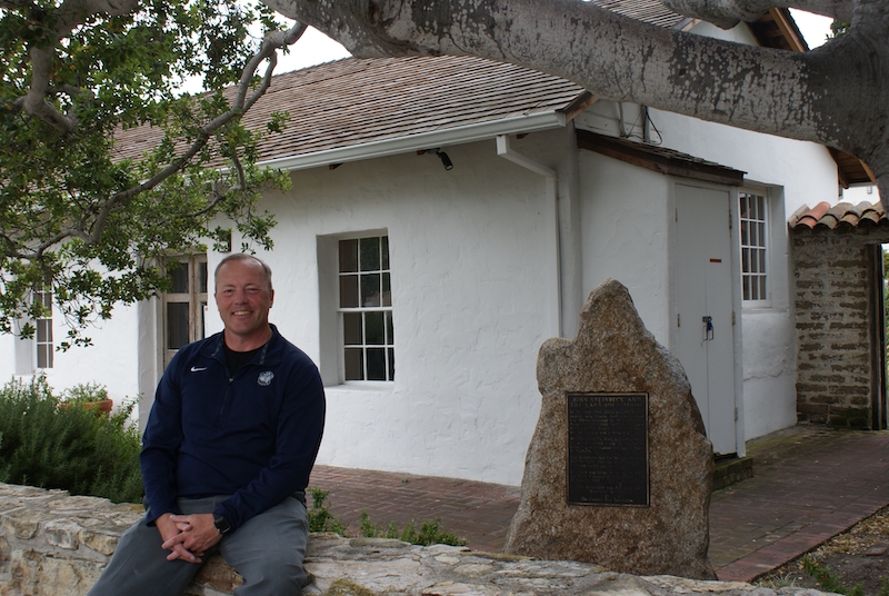 LTC James Harwell outside the Lara Soto Adobe