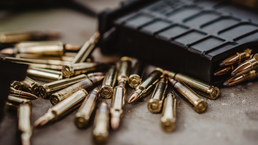 Brass-colored bullets