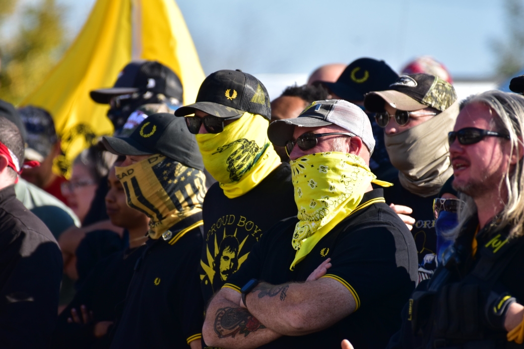 Proud Boys at a rally