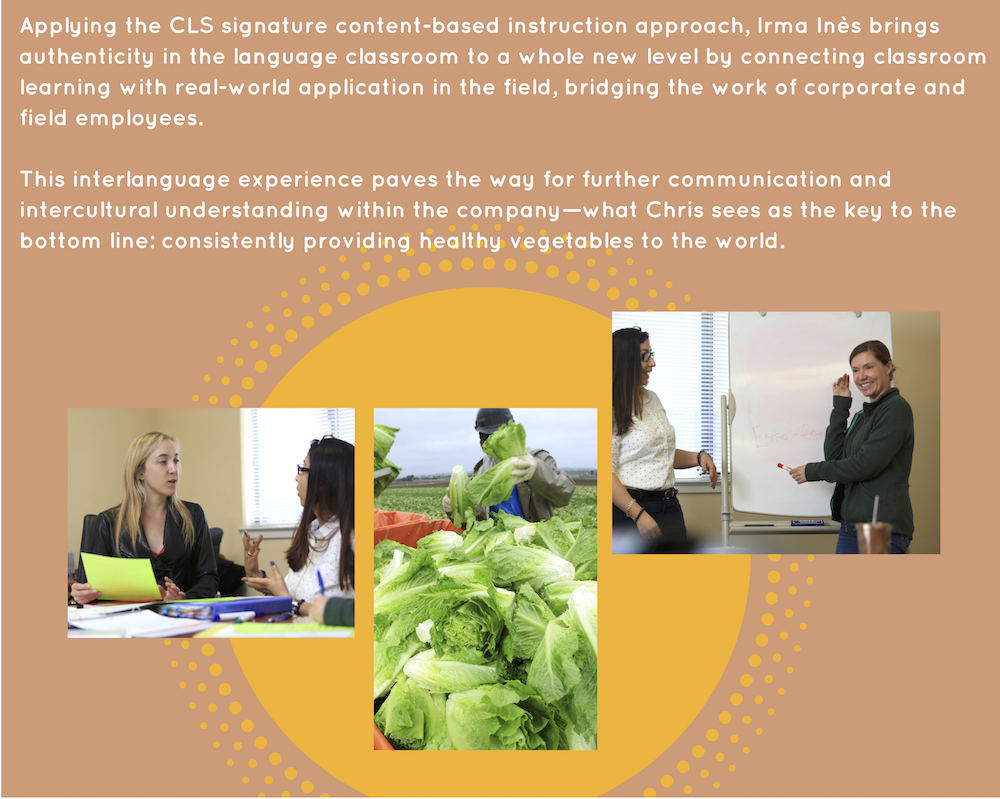CLS's content-based instruction brings authenticity to the language classroom