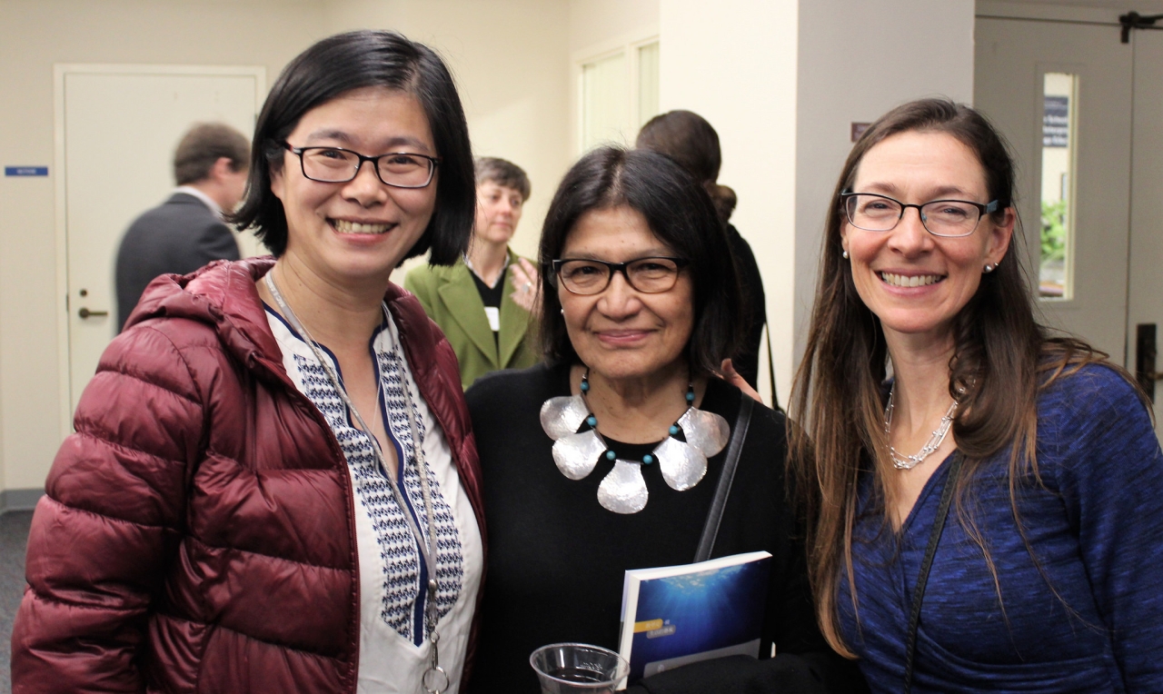 Director of Teacher Professional Development at WestEd, Aida Walqui with MIIS faculty Laura Burian and Jinhuei Dai at the Leo van Lier memorial event