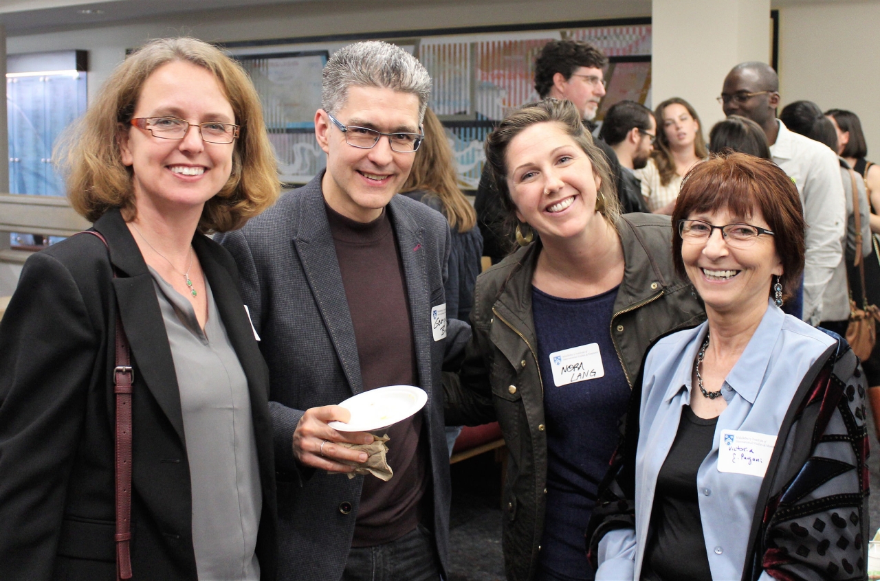 Language faculty from UCSC, Eve Zyzik, George Bunch, Nora Lang, and Victoria González-Pagani at the Leo van Lier Memorial Event (Feb 2017)