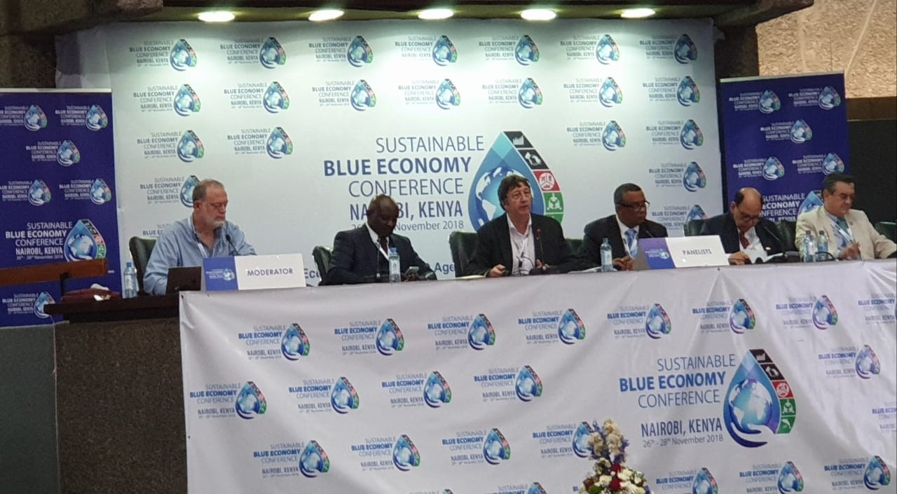 Mark Spalding on Panel at Sustainable Blue Economy Conference, Nairobi, Kenya