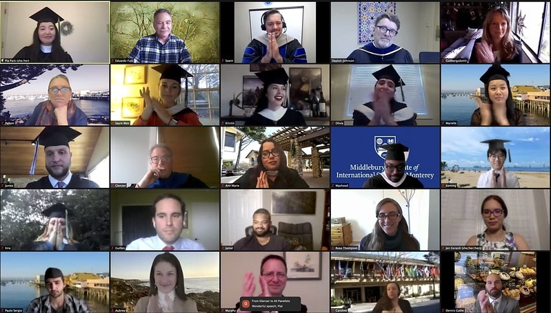 Group screen shot at virtual Winter Commencement 2020 - 1