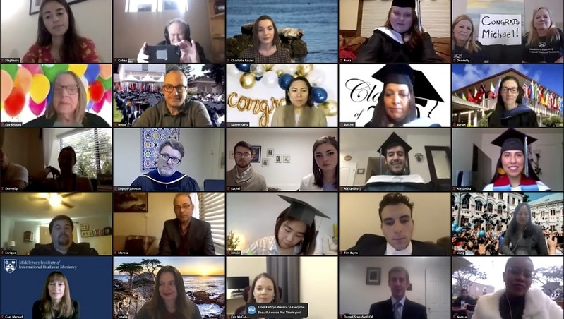 Virtual group photo screen shot winter commencement