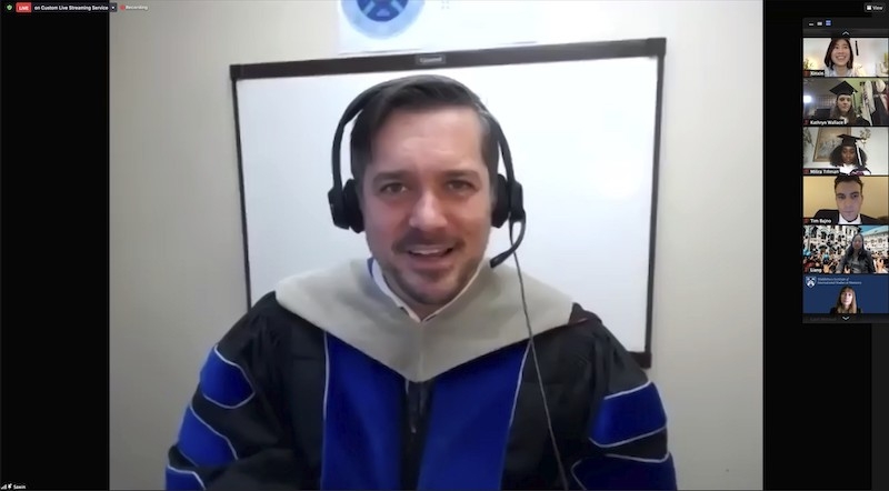 Thor Sawin at 2020 virtual winter commencement