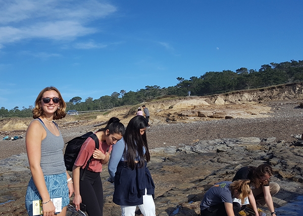 Students in the Middlebury Climate Change Semester at Point Lobos tidepooling 