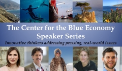 Center for the Blue Economy Speaker Series Fall 2018 Header, shows pictures of a few of the speakers